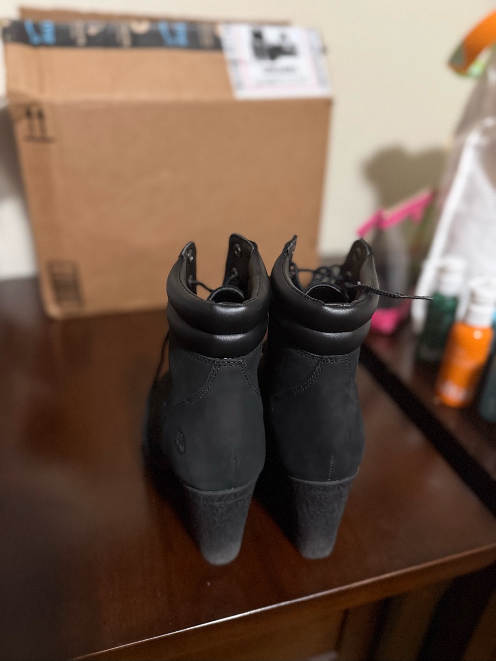 Timberland Black Lace-Up Women's Ankle Boots - Picture 3 of 4